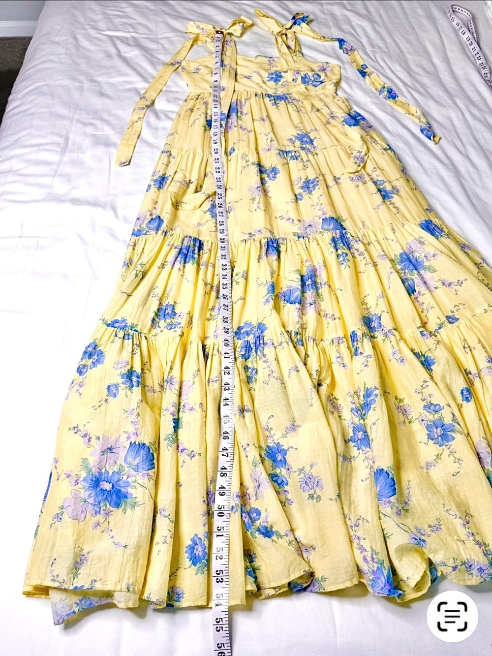 LoveShackFancy Burrows Maxi Dress Sunshower Garden Yellow Floral Size 2 - Picture 16 of 16